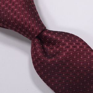 Alfani Men's Slim Men’s Necktie, Red Color Apple, Geometric Pattern, MSRP $55